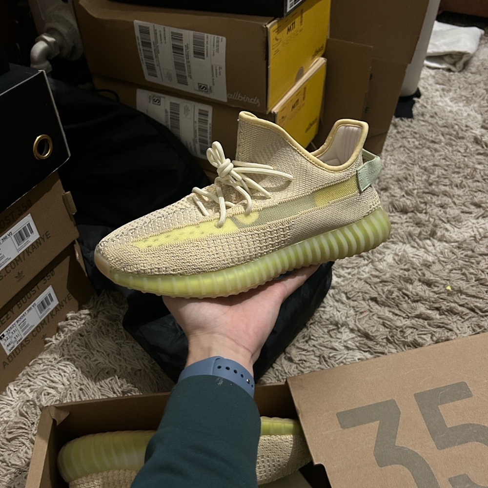 Stylish Beige and Green Sneakers